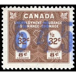 canada revenue stamp fu39 unemployment insurance stamps 32 1955