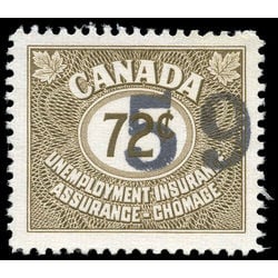 canada revenue stamp fu42 unemployment insurance stamps 72 1955
