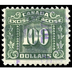 canada revenue stamp fx94 three leaf excise tax 100 1934