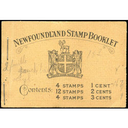 newfoundland stamp bk2 booklet 1932