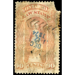 canada revenue stamp ol56 law stamps 90 1870