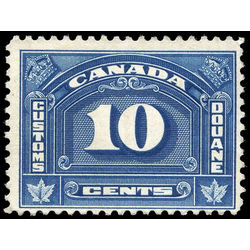 canada revenue stamp fcd9 bilingual customs duty 10 1935