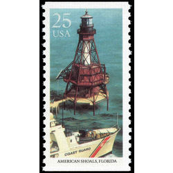 us stamp postage issues 2473 lighthouse american shoals fl 25 1990