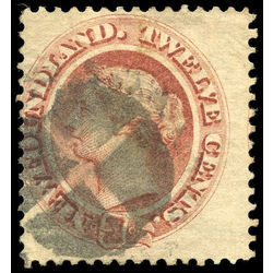 newfoundland stamp 28a queen victoria 12 1865 U F 003