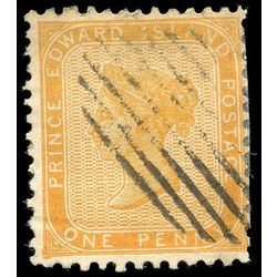 prince edward island stamp 4d queen victoria 1d 1862 U VF 001