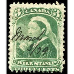canada revenue stamp fb40g third bill issue 3 1868
