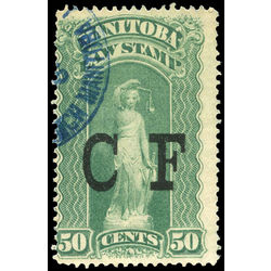 canada revenue stamp ml10 law stamps black c f overprint 50 1877