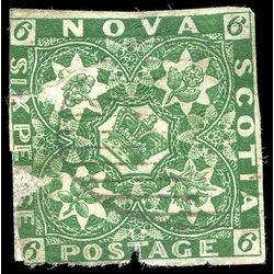 nova scotia stamp 5 pence issue 6d 1857 U FIL 006