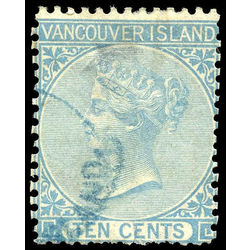 british columbia vancouver island stamp 6 queen victoria 10 1865 U DEF 005