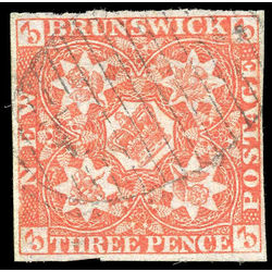 new brunswick stamp 1a pence issue 3d 1851 u vf 004