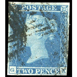 great britain stamp 4 queen victoria two penny blue 2p 1841 U F 003