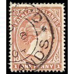 falkland islands stamp 5 queen victoria 1883