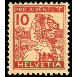 switzerland stamp b3 girl lucerne 10 1915