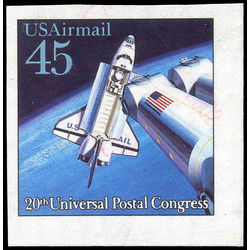 us stamp c air mail c126d space shuttle 45 1989