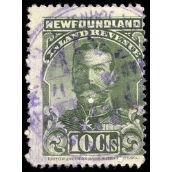 canada revenue stamp nfr17 king george v 10 1910