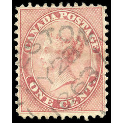 canada stamp 14 queen victoria 1 1859 U F VF 005