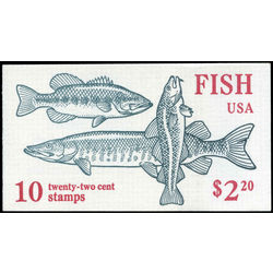 us stamp postage issues bk154 fish 1986