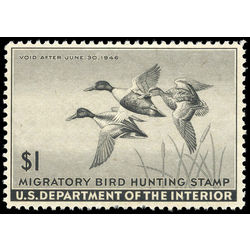 us stamp rw hunting permit rw12 shoveller ducks in flight 1 1945