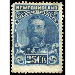 canada revenue stamp nfr18b king george v 25 1910