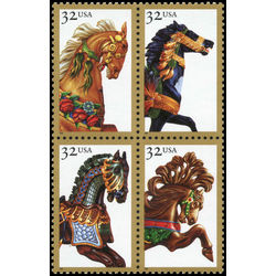 us stamp postage issues 2979a carousel horses 1995
