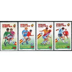 burkina faso stamp c268 c271 1982 world cup of soccer 1982