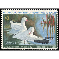 us stamp rw hunting permit rw37 ross s geese 3 1970