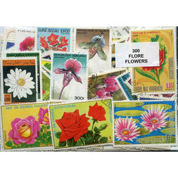flowers on stamps