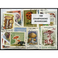 mushrooms on stamps