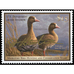 us stamp rw hunting permit rw78 white fronted geese 2011