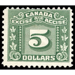 canada revenue stamp fx89 three leaf excise tax 5 1934