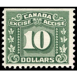 canada revenue stamp fx91 three leaf excise tax 10 1934
