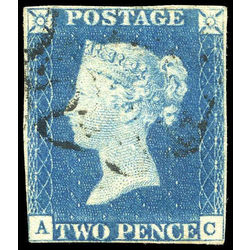 great britain stamp 2 queen victoria two penny blue 2p 1840 U F VF 002