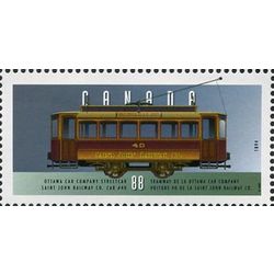 canada stamp 1527e ottawa car company streetcar 1894 88 1994