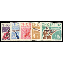 albania stamp 809 813 european shooting championships 1965