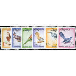 albania stamp 847 852 migratory birds 1965
