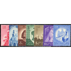 egypt stamp 438 444 egypt stamps united arab republic 1958