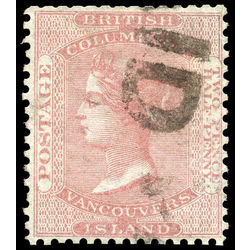 british columbia vancouver island stamp 2 queen victoria 2 d 1860 u vf 009