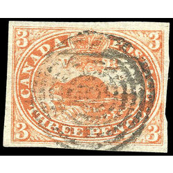 canada stamp 4iv beaver 3d 1852 u vf 005