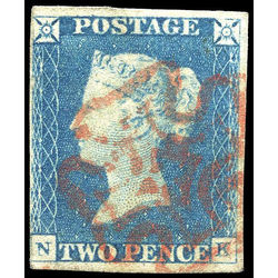 great britain stamp 2 queen victoria two penny blue 2p 1840 U F VF 003