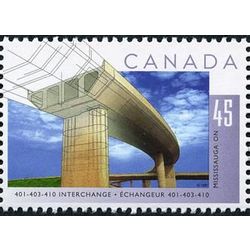 canada stamp 1571 highway 401 403 410 interchange mississauga on 45 1995