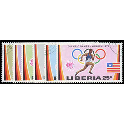 liberia stamp 591 596 20th olympic games munich 1972