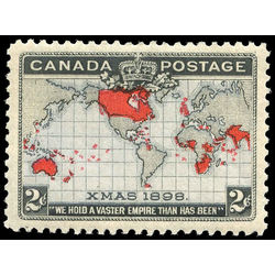 canada stamp 85 christmas map of british empire 2 1898 m vfnh 004