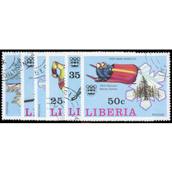 liberia stamp 727 732 12th winter olympic games innsburk 1976