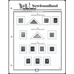 newfoundland provinces 3 holes stamp album pages