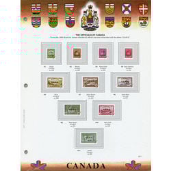 officials pages for the unity canada stamp album