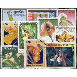 orchides on stamps