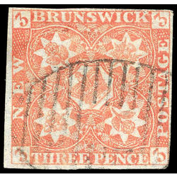 new brunswick stamp 1 pence issue 3d 1851 u f vf 006