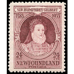 newfoundland stamp 224ii queen elizabeth i 24 1933