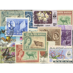 north borneo sabah malay state stamp packet