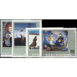 albania stamp 2132 2135 paintings tirana gallery of figurative art 1976